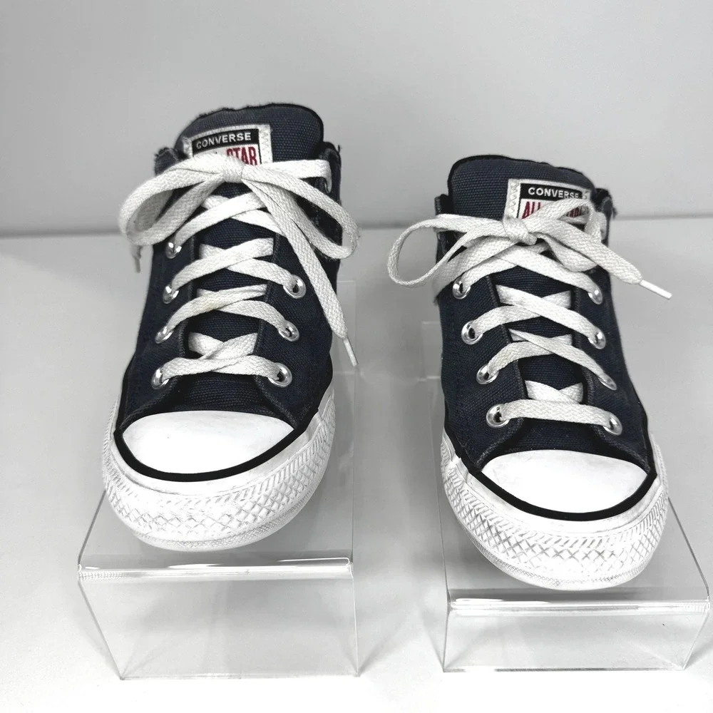 Converse Chuck Taylor All Star High Street Mid Top Navy Black Sneakers Boys 4